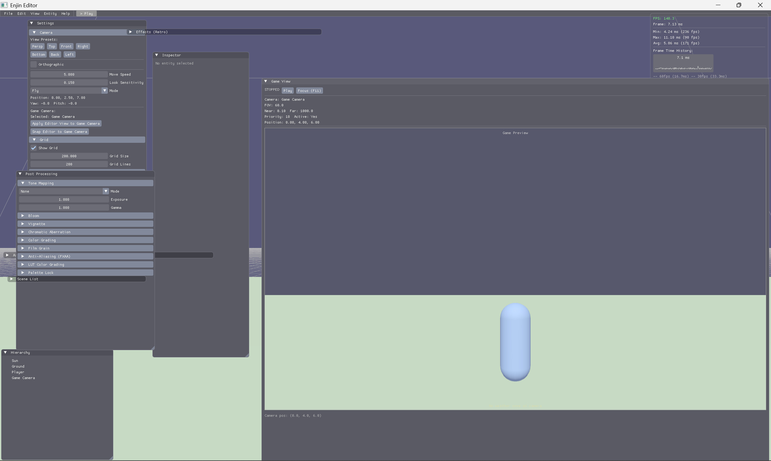 TEGE - The Enjin Game Engine editor interface